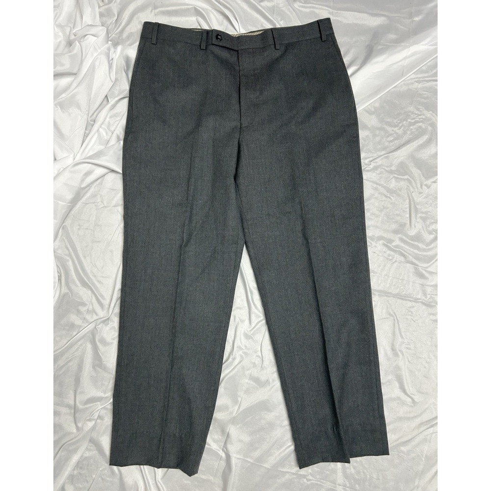 Lauren Ralph Lauren Vintage Gray 100% Wool Pants Trousers Old Money Men's 36x29
